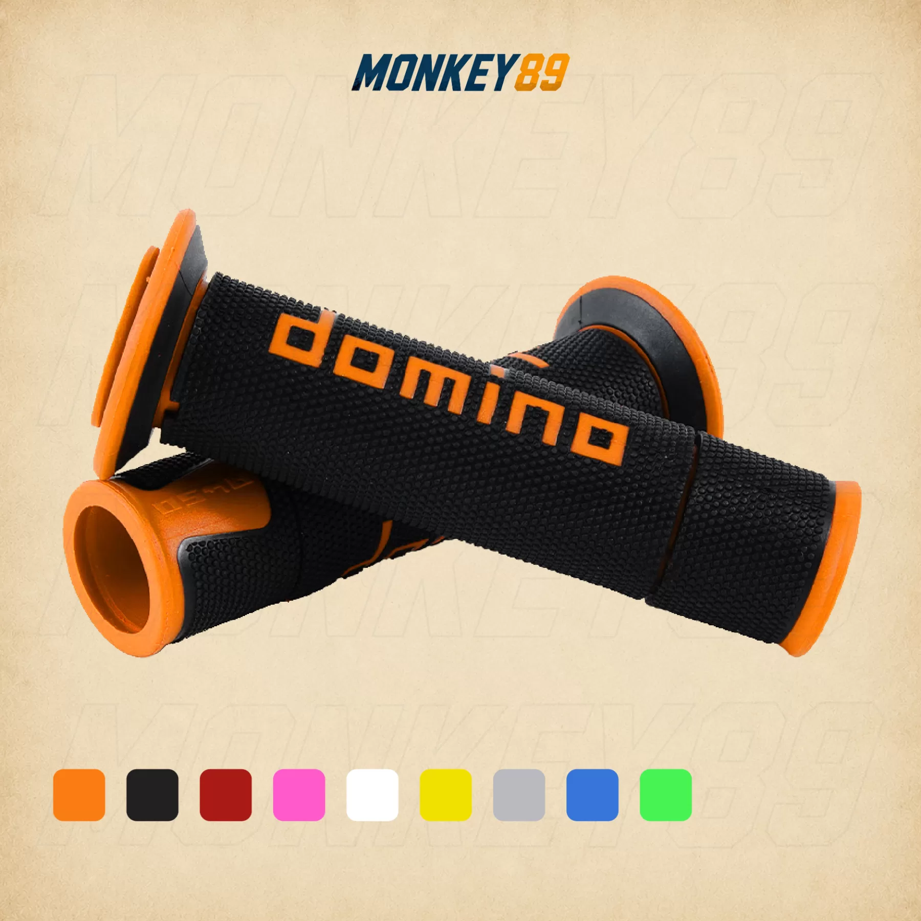 BAO TAY DOMINO A450 RACING GRIPS ĐEN CAM MẶT GAI CHÍNH HÃNG Ý