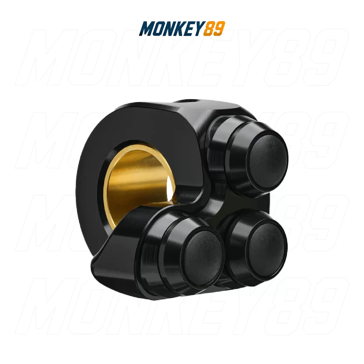 CỤM CÔNG TẮC MOTOGADGET MO.SWITCH BASIC 3 NÚT VIỀN ĐEN BÊN PHẢI - NHÔM NGUYÊN KHỐI CNC CHÍNH HÃNG ĐỨC - ảnh 1
