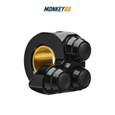 CỤM CÔNG TẮC MOTOGADGET MO.SWITCH BASIC 3 NÚT VIỀN ĐEN BÊN PHẢI - NHÔM NGUYÊN KHỐI CNC CHÍNH HÃNG ĐỨC