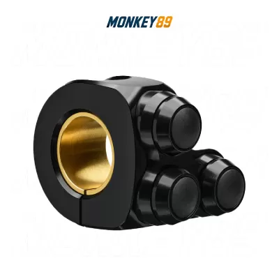 CỤM CÔNG TẮC MOTOGADGET MO.SWITCH BASIC 3 NÚT VIỀN ĐEN BÊN TRÁI - NHÔM NGUYÊN KHỐI CNC CHÍNH HÃNG ĐỨC