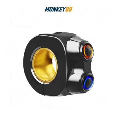 CỤM CÔNG TẮC MOTOGADGET MO.SWITCH BASIC LED 2 NÚT - NHÔM NGUYÊN KHỐI CNC TÍCH HỢP ĐÈN LED CHÍNH HÃNG ĐỨC