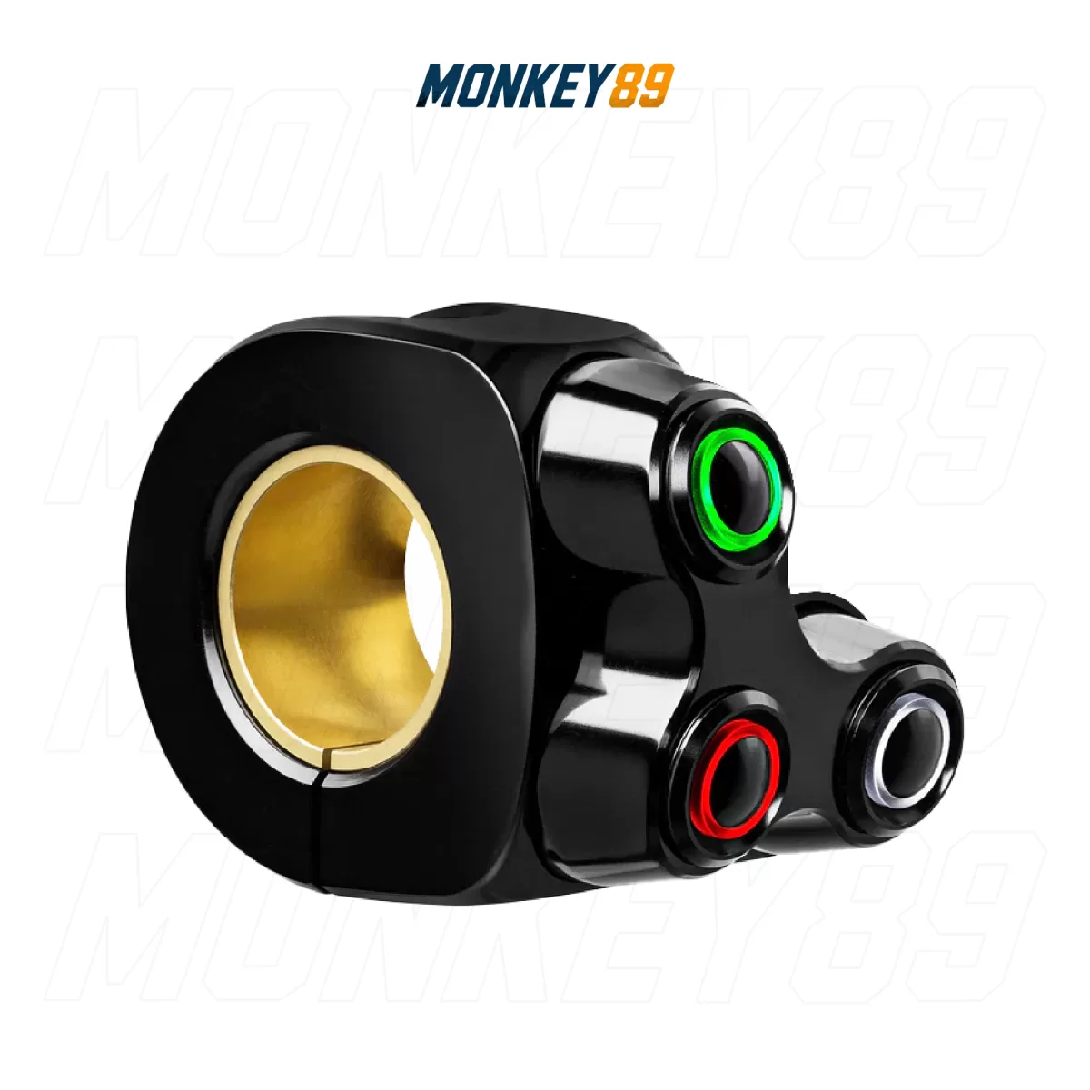 CỤM CÔNG TẮC MOTOGADGET ĐEN MO.SWITCH BASIC LED 3 NÚT BÊN TRÁI - NHÔM NGUYÊN KHỐI CNC TÍCH HỢP ĐÈN LED CHÍNH HÃNG ĐỨC - ảnh 2
