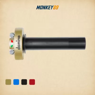 Cùm ga domino xm2 push-pull màu vàng kèm 3 vòng chỉnh hành trình tăng tốc chính hãng ý