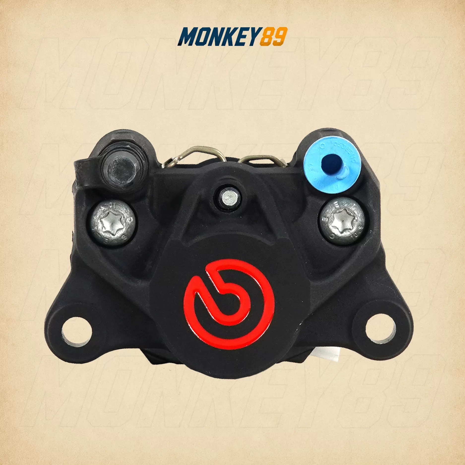 HEO THẮNG BREMBO P2 34 2 PISTON ĐEN LOGO ĐỎ CHÍNH HÃNG Ý