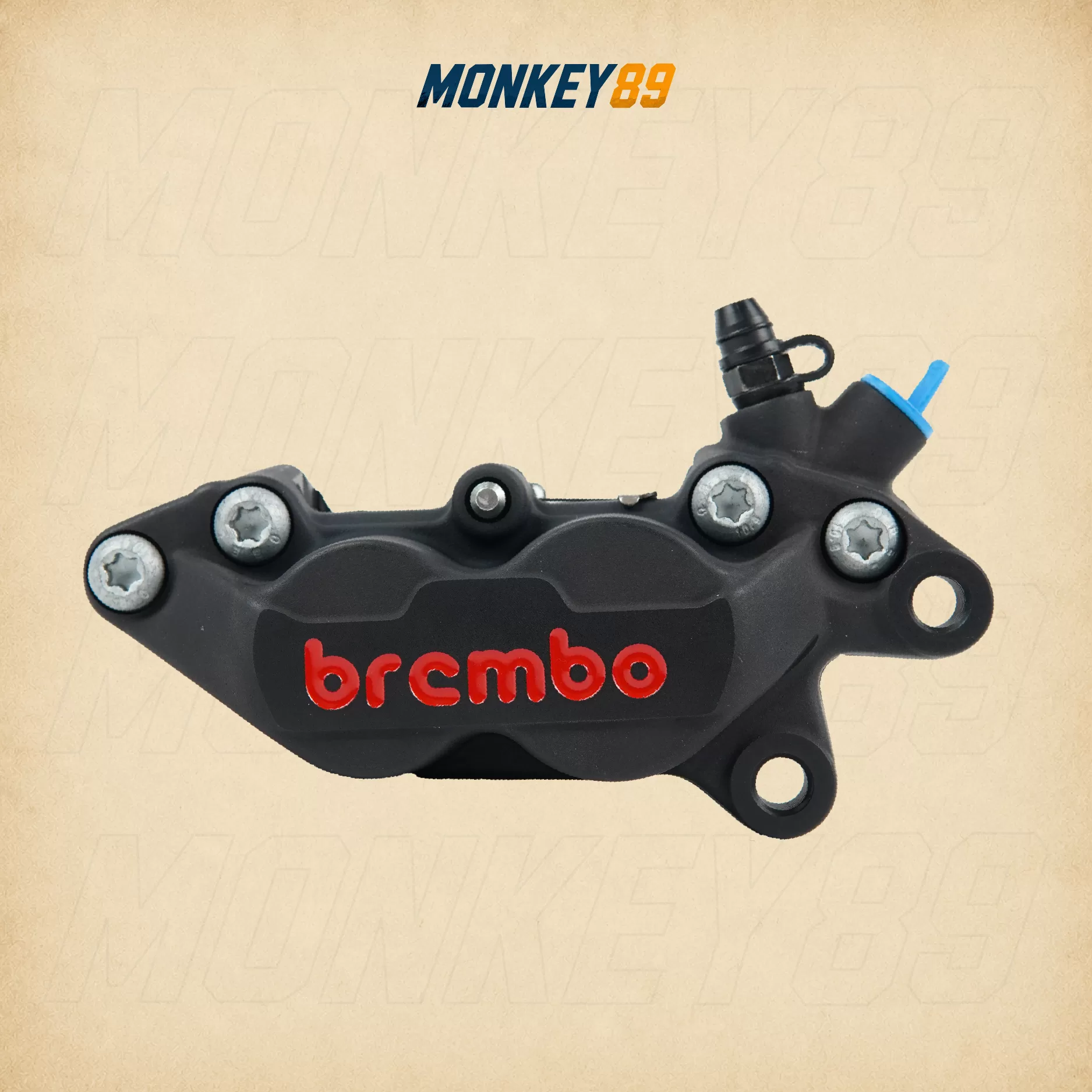 HEO THẮNG BREMBO P4 30/34 40MM - BÊN PHẢI BẢN ĐEN LOGO ĐỎ - 4 PIS ĐỐI XỨNG - CHÍNH HÃNG Ý