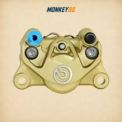 Heo thắng brembo 2 piston sau bên phải màu vàng gold p2.34 chính hãng ý
