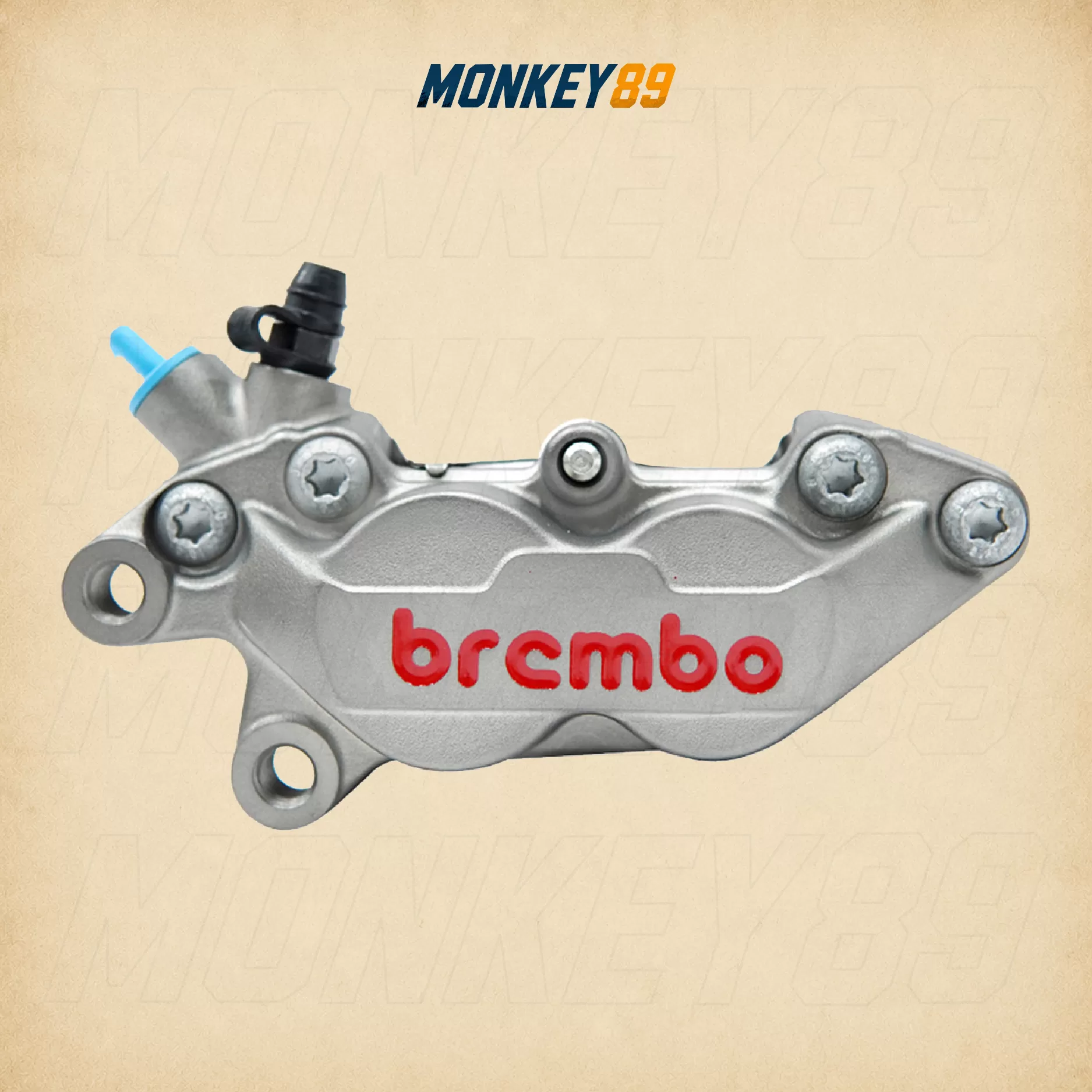 HEO THẮNG BREMBO P4 30/34 AXIAL 4 PISTON XÁM TRÁI CHÍNH HÃNG Ý