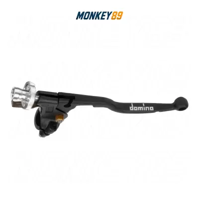 TAY CÔN TRÁI DOMINO F.28 HONDA GP NHÔM SƠN ĐEN CHÍNH HÃNG Ý
