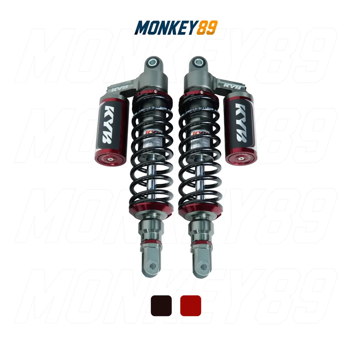 GENUINE KYB BLACK (350MM + 10MM) REAR SHOCKS FOR YAMAHA XMAX 300 K-ALPHA JAPANESE TECHNOLOGY - photo 2