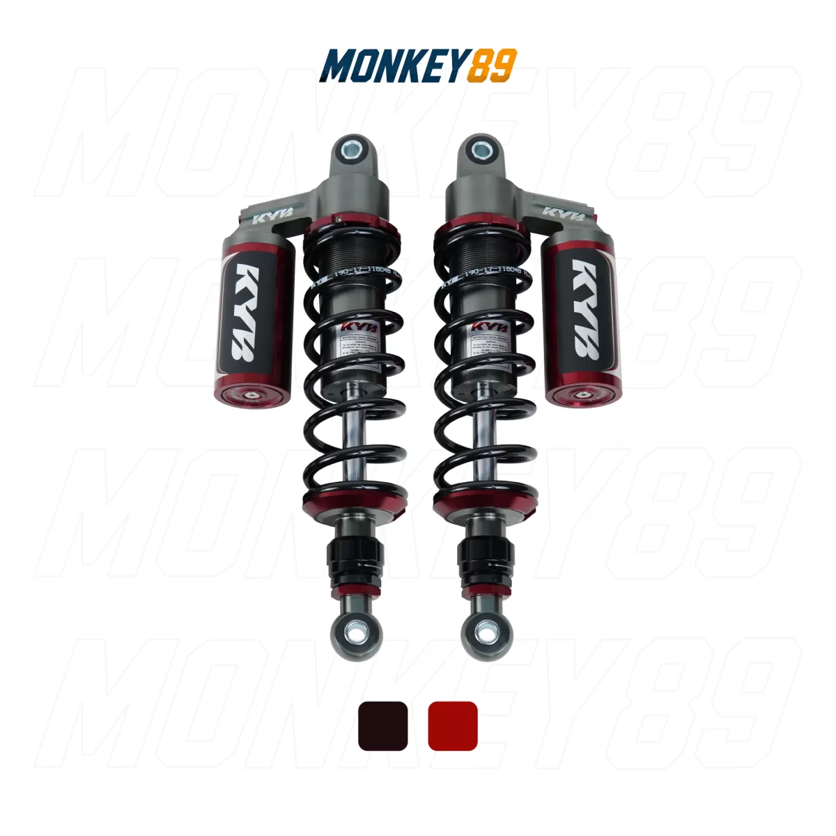 PHUỘC SAU KYB ĐEN (330MM+10MM) HONDA MONKEY / WAVE / FUTURE 125I K-ELITE CHÍNH HÃNG NHẬT BẢN - ảnh 2
