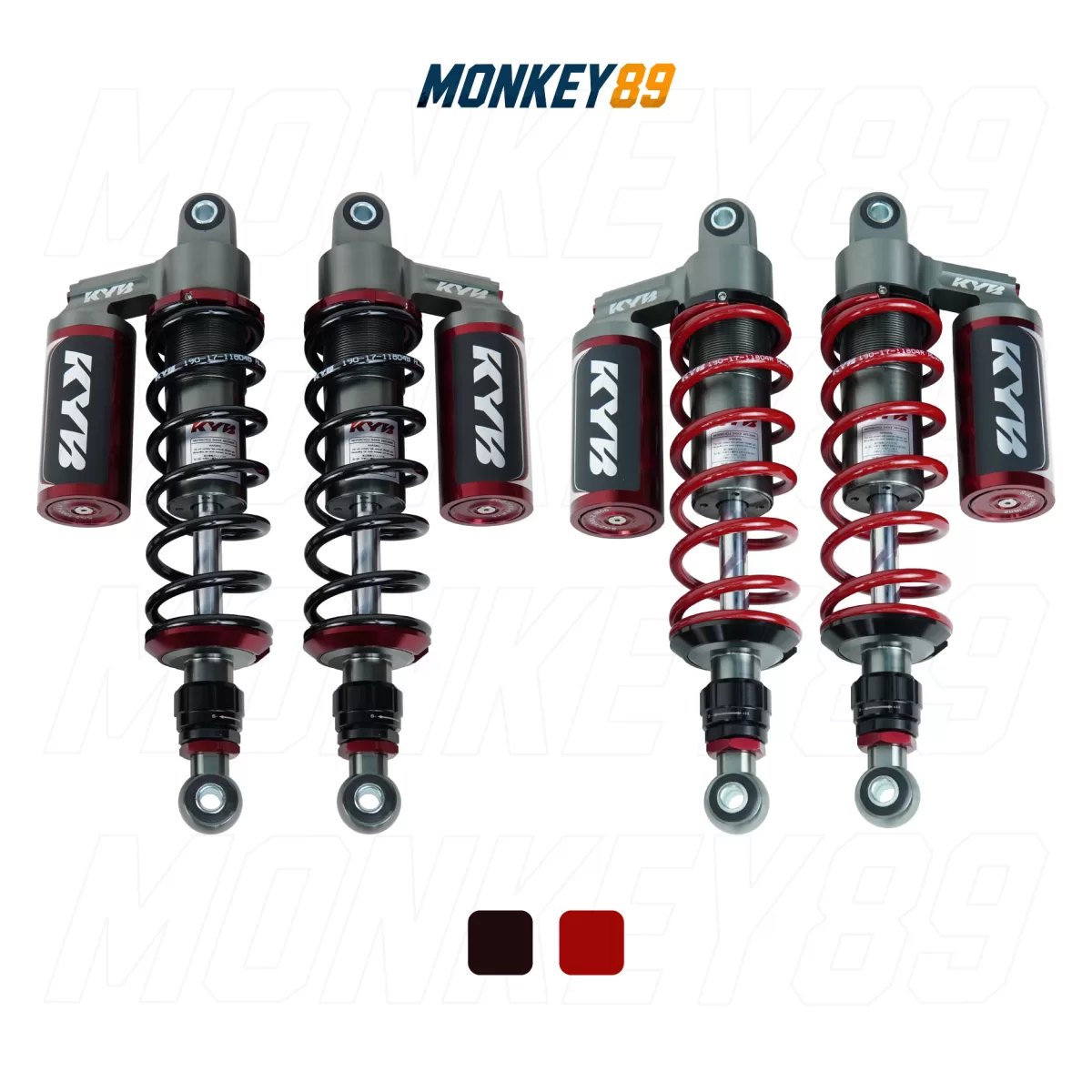 PHUỘC SAU KYB ĐEN (330MM+10MM) HONDA MONKEY / WAVE / FUTURE 125I K-ELITE CHÍNH HÃNG NHẬT BẢN - ảnh 6