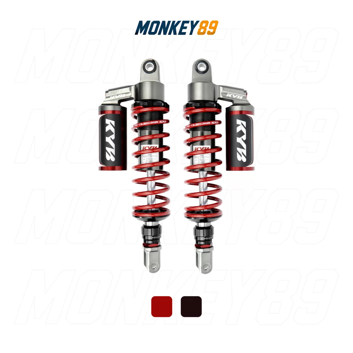 PHUỘC SAU KYB ĐỎ (330MM+10MM) HONDA AIRBLADE 150 / YAMAHA XMAX 300 K-ELITE ĐEN CHÍNH HÃNG NHẬT BẢN - ảnh 2