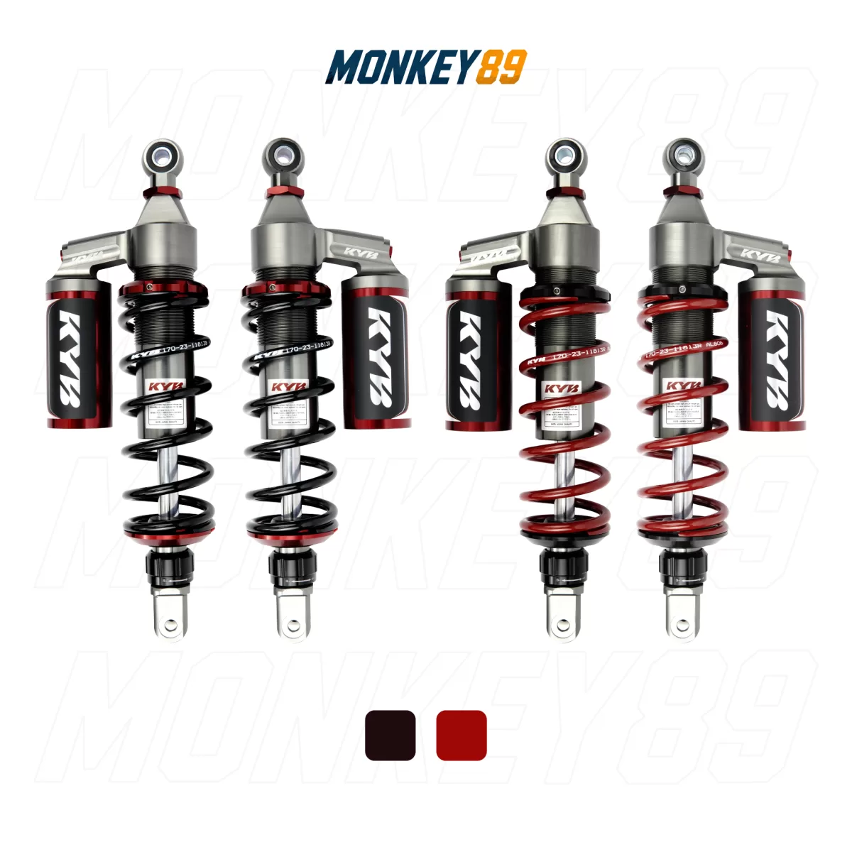 PHUỘC SAU KYB ĐỎ (335MM+10MM) HONDA AIRBLADE 160 / YAMAHA NMAX 155 K-ELITE CHÍNH HÃNG NHẬT BẢN - ảnh 6