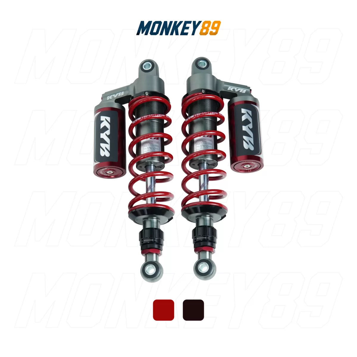 GENUINE KYB BLACK (330MM+10MM) REAR SHOCKS FOR HONDA MONKEY / WAVE / FUTURE 125I K-ELITE JAPANESE TECHNOLOGY (Copy) - photo 2