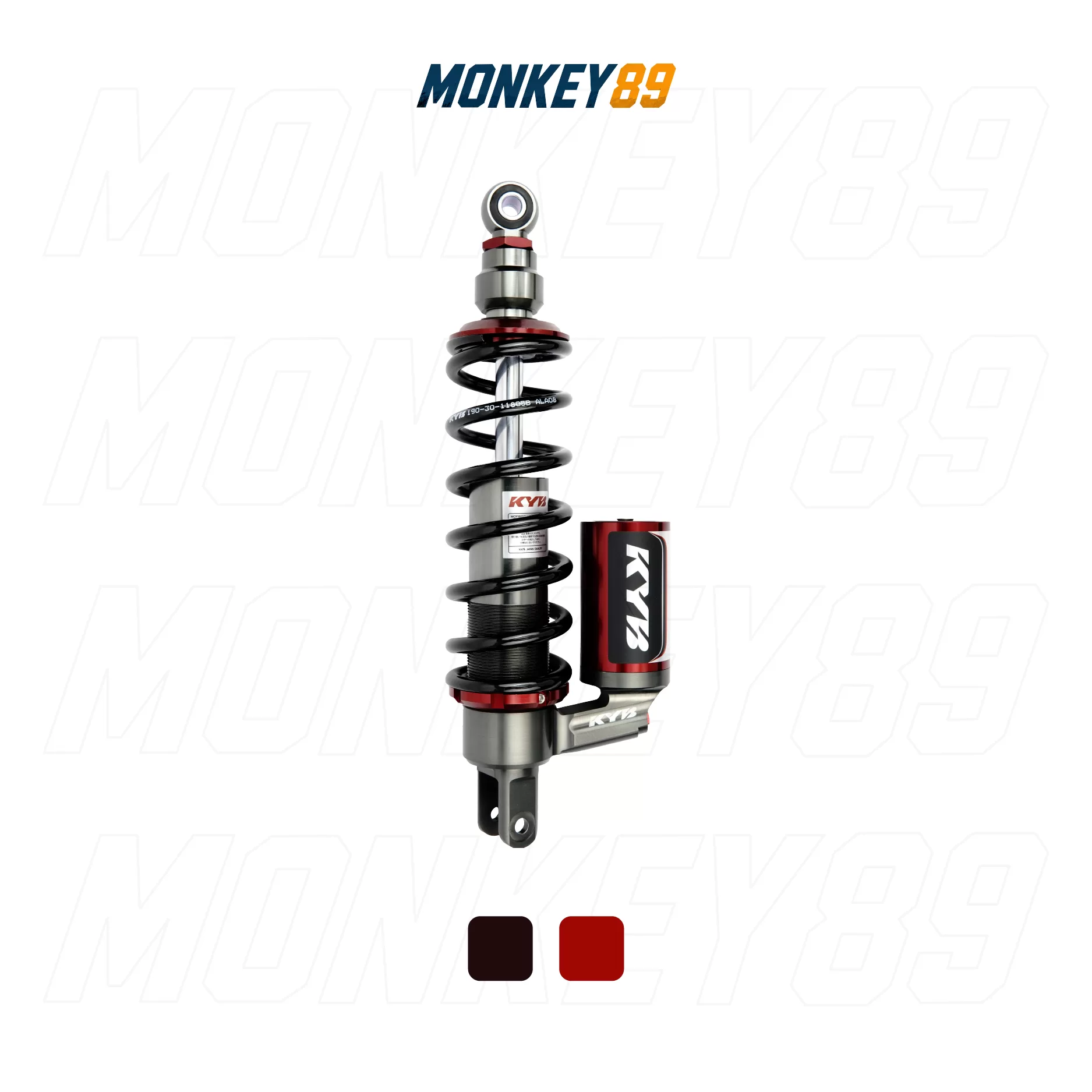 PHUỘC SAU KYB ĐEN (330MM + 10MM) HONDA LEAD 125 K-ALPHA CHÍNH HÃNG CÔNG NGHỆ NHẬT BẢN
